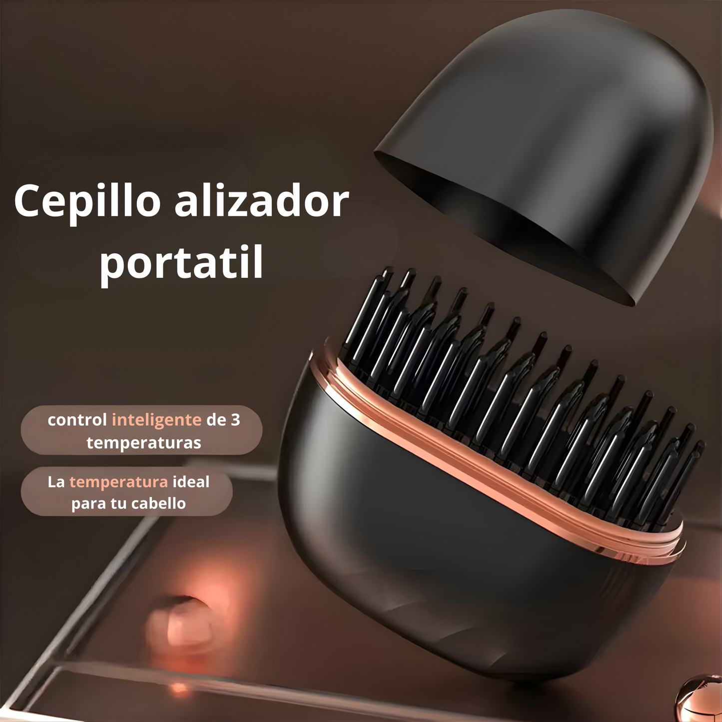 Cepillo eléctrico portatil con tempertura