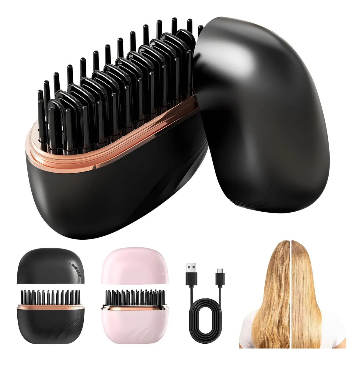 Cepillo eléctrico portatil con tempertura